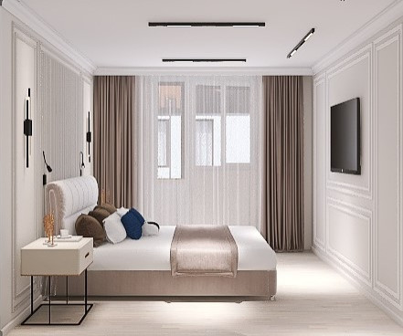 3-х комнатная квартира 90 м2 для семьи с двумя детьми в современном стиле