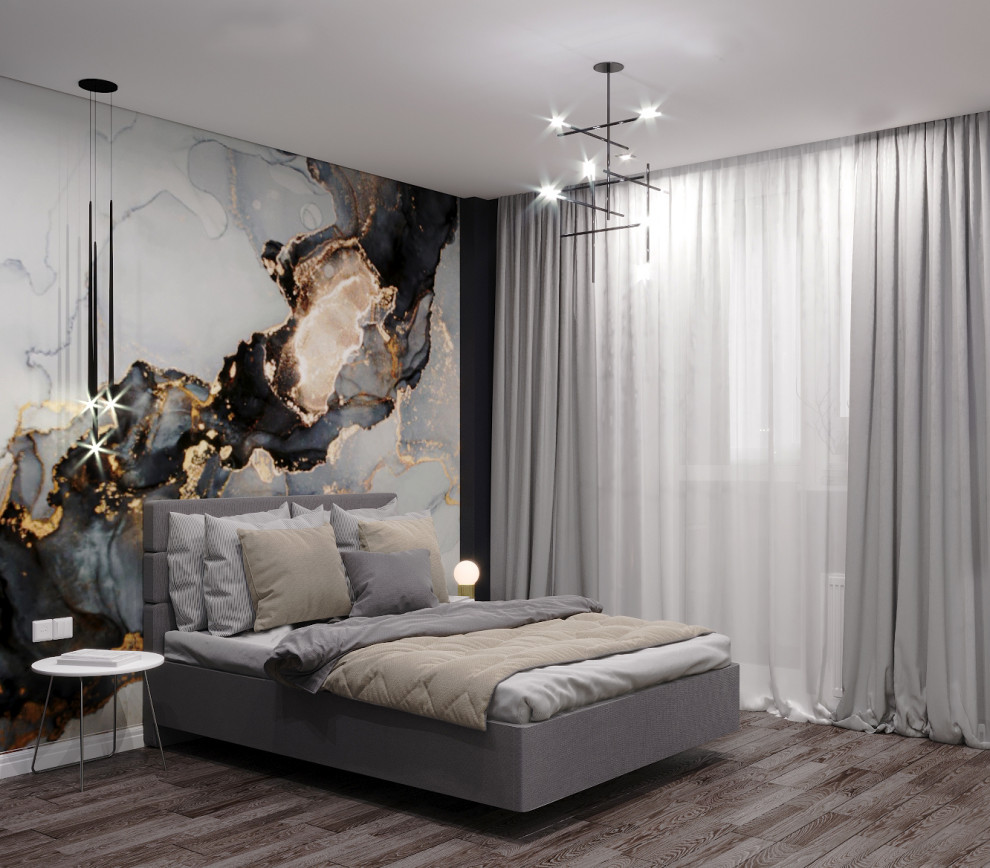 Спальня и гардеробная, 12 кв.м., ЖК Вершина