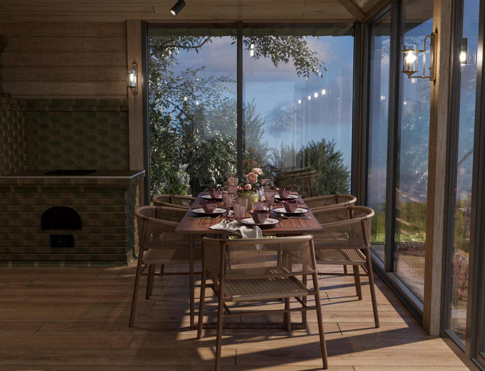 Беседка в продолжении проекта дома по Васту