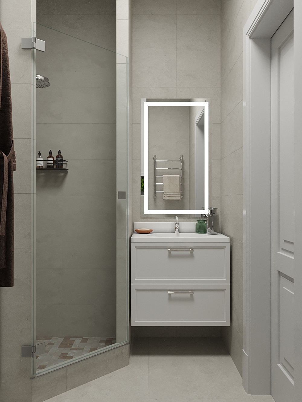 Классический интерьер однокомнатной квартиры в ЖК "Татьянин парк"