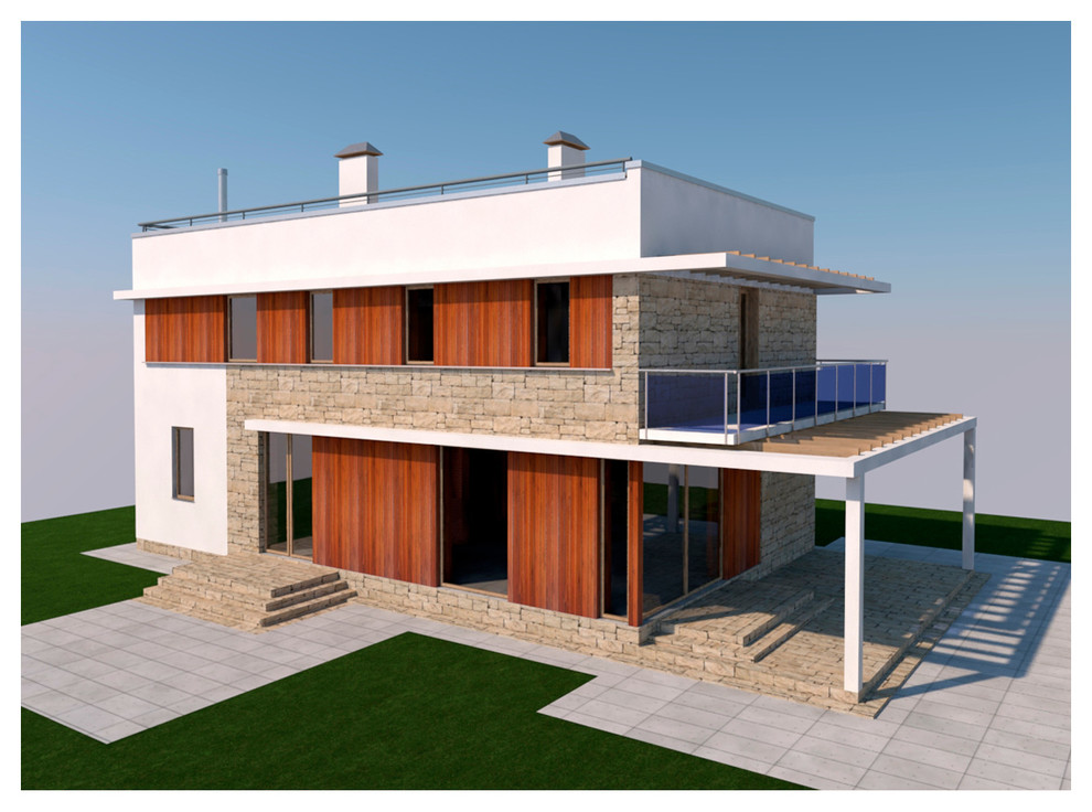 Коттедж с эксплуатируемой кровлей, 2018-19гг.