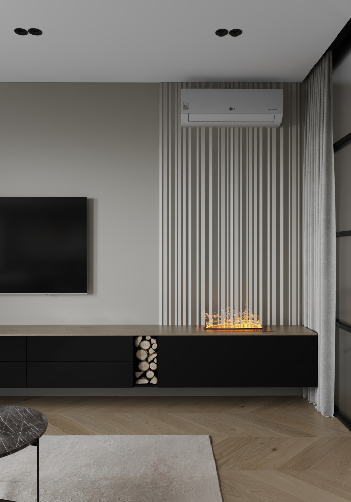 Гостиная (Трехкомнатная квартира, Пенза)