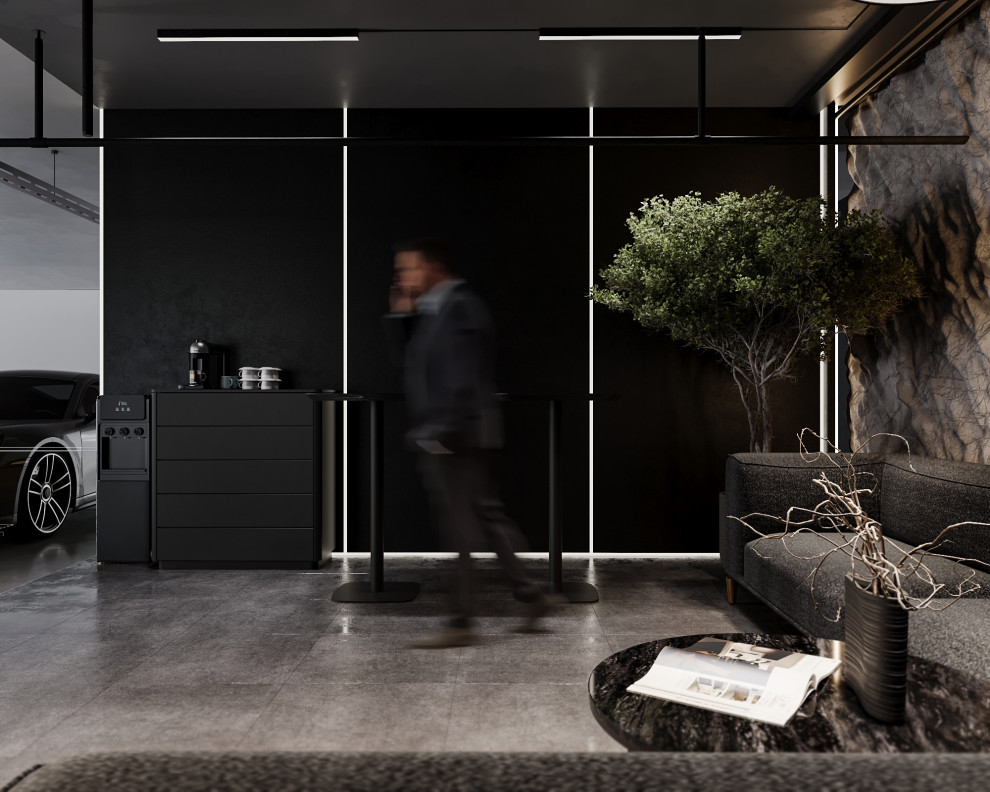 Обложка проекта: Клиентская зона ожидания в автосалоне премиальных автомобилей