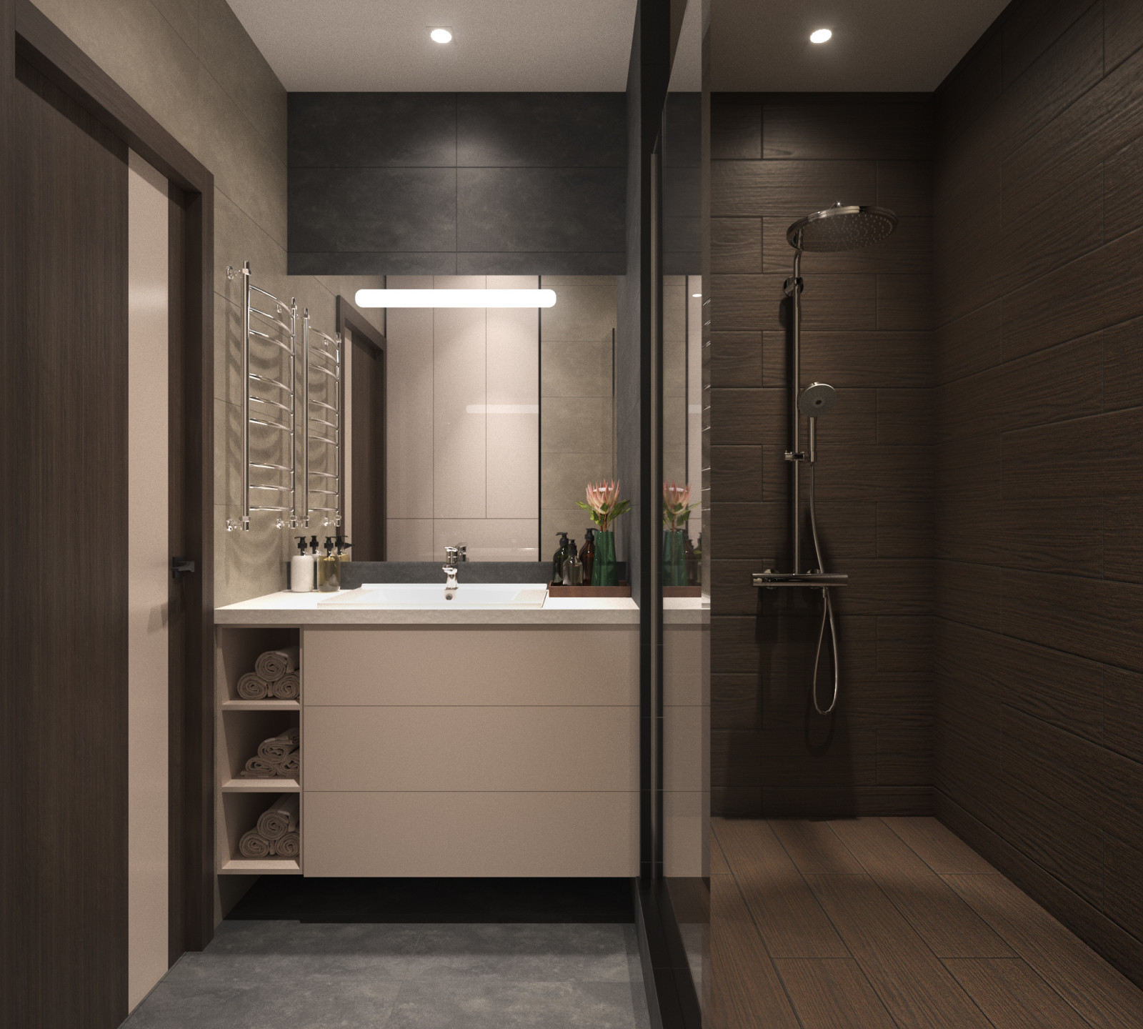 Дизайн-проект. Из 2-шки в 3-шку.  ЖК "Левобережный". Тула. 2018 г.