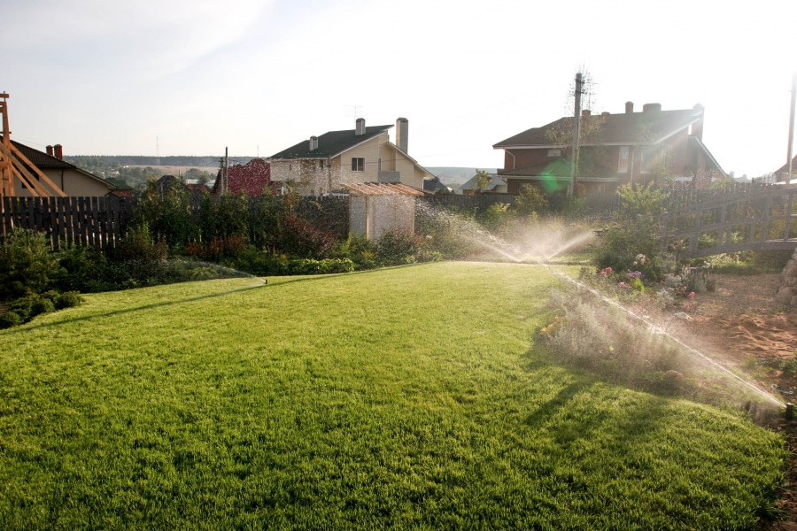 Полив в саду. Подмосковье.