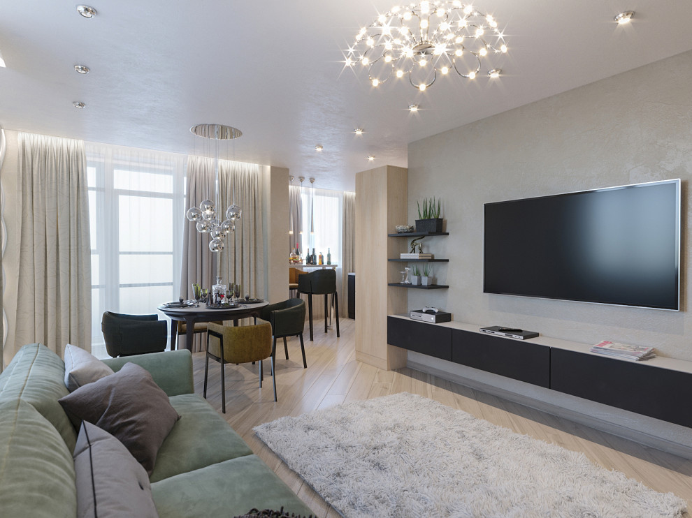 Дизайн квартиры-студии в ЖК Европейский