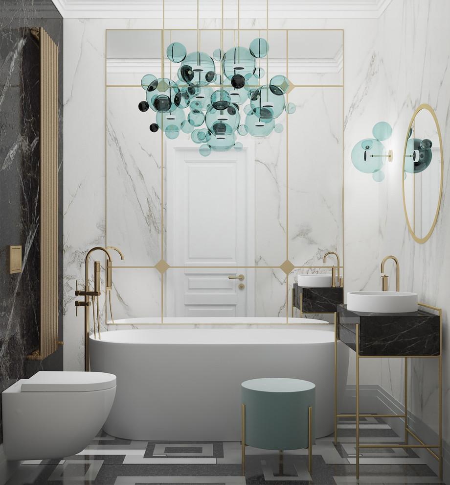 2-ух комнатная квартира в стиле Контемпорари. Ванная комната