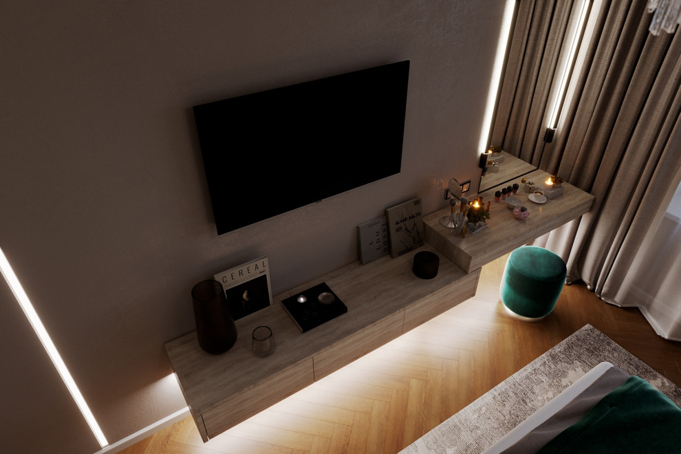 Квартира  с зелёными акцентами