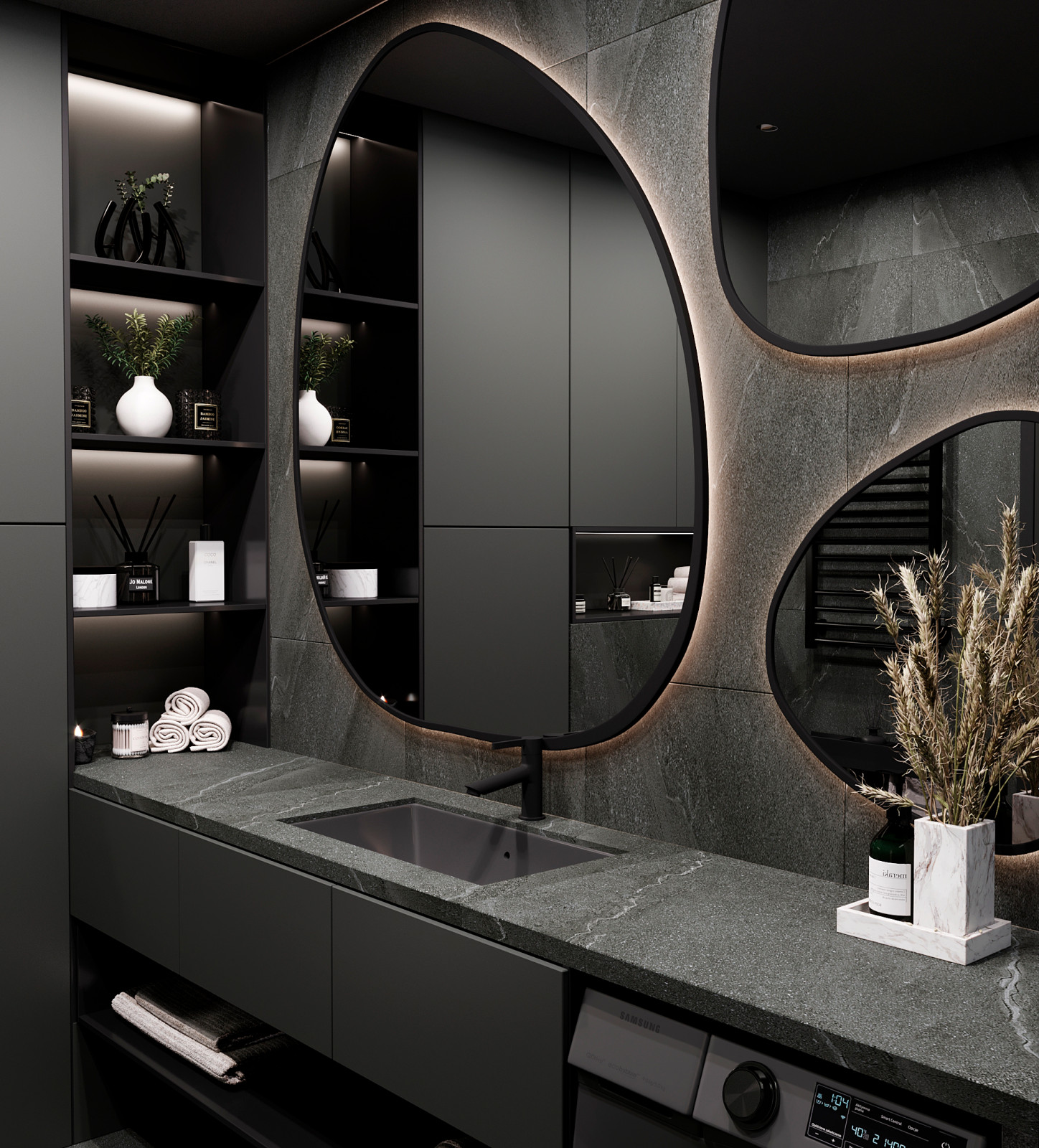 Ванная для молодой девушки в ЖК "Лесопарковый"