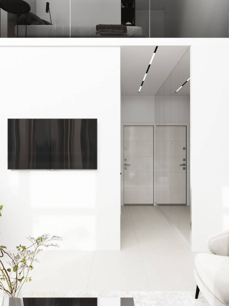 2-ух уровневая квартира в стиле минимализм