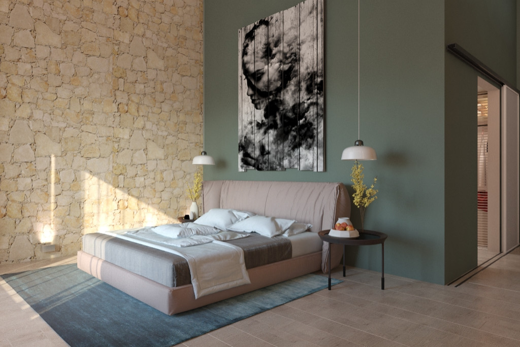 Загородный дом с высокими мансардными потолками