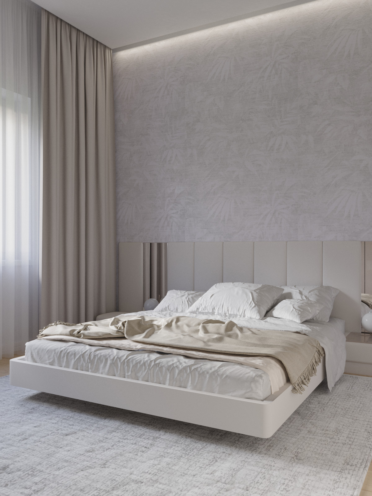 Спальня в нежных тонах