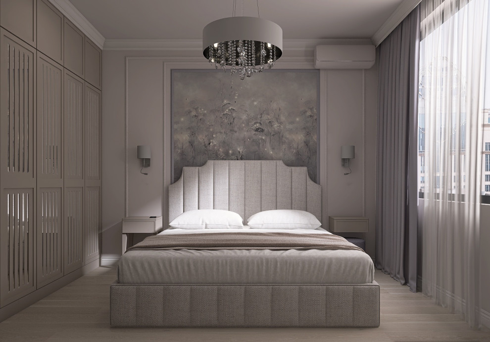 Однокомнатная квартира в современном стиле с элементами неоклассики