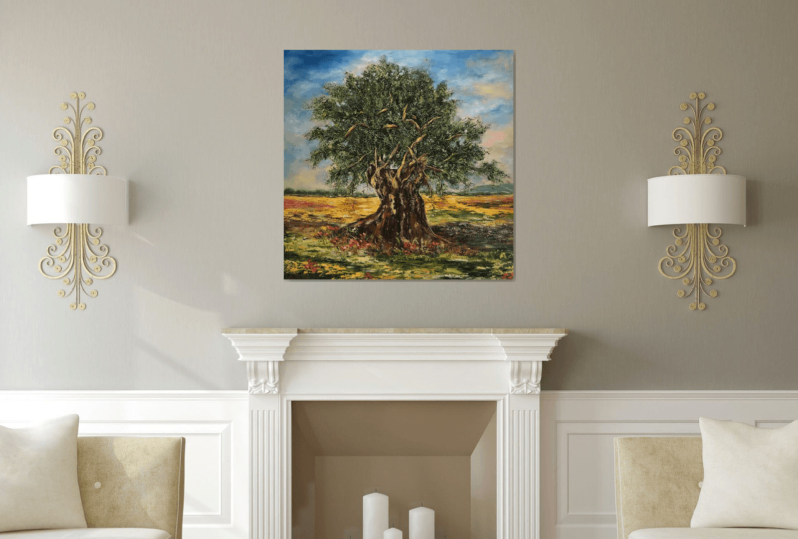 Гостиная - Дизайн интерьера - Картины художницы Дианы Маливани (1)