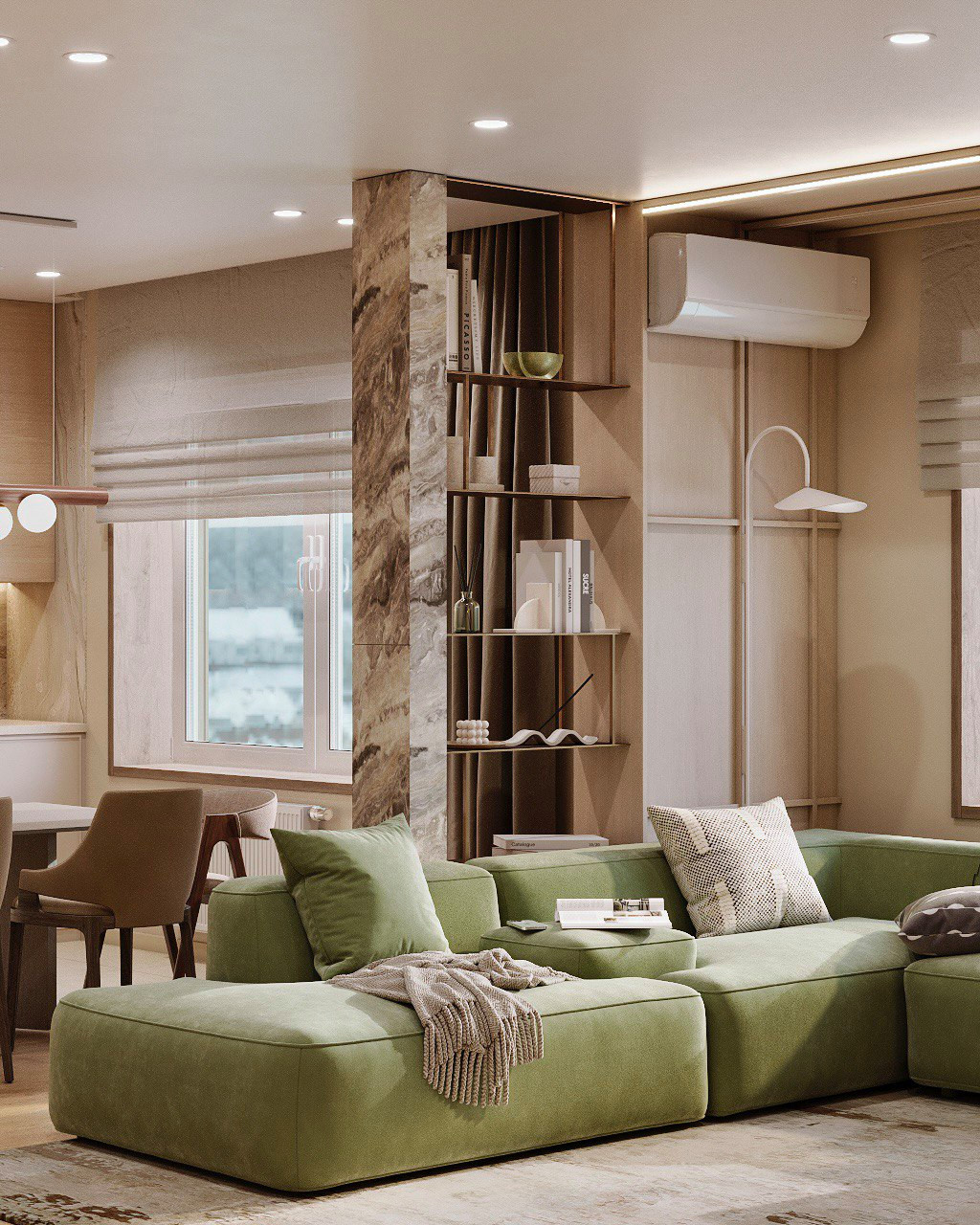 Современный интерьер для молодой семьи, 100 м2