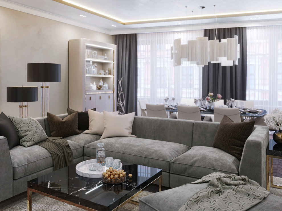 Гостиная в ЖК "Новый мир"