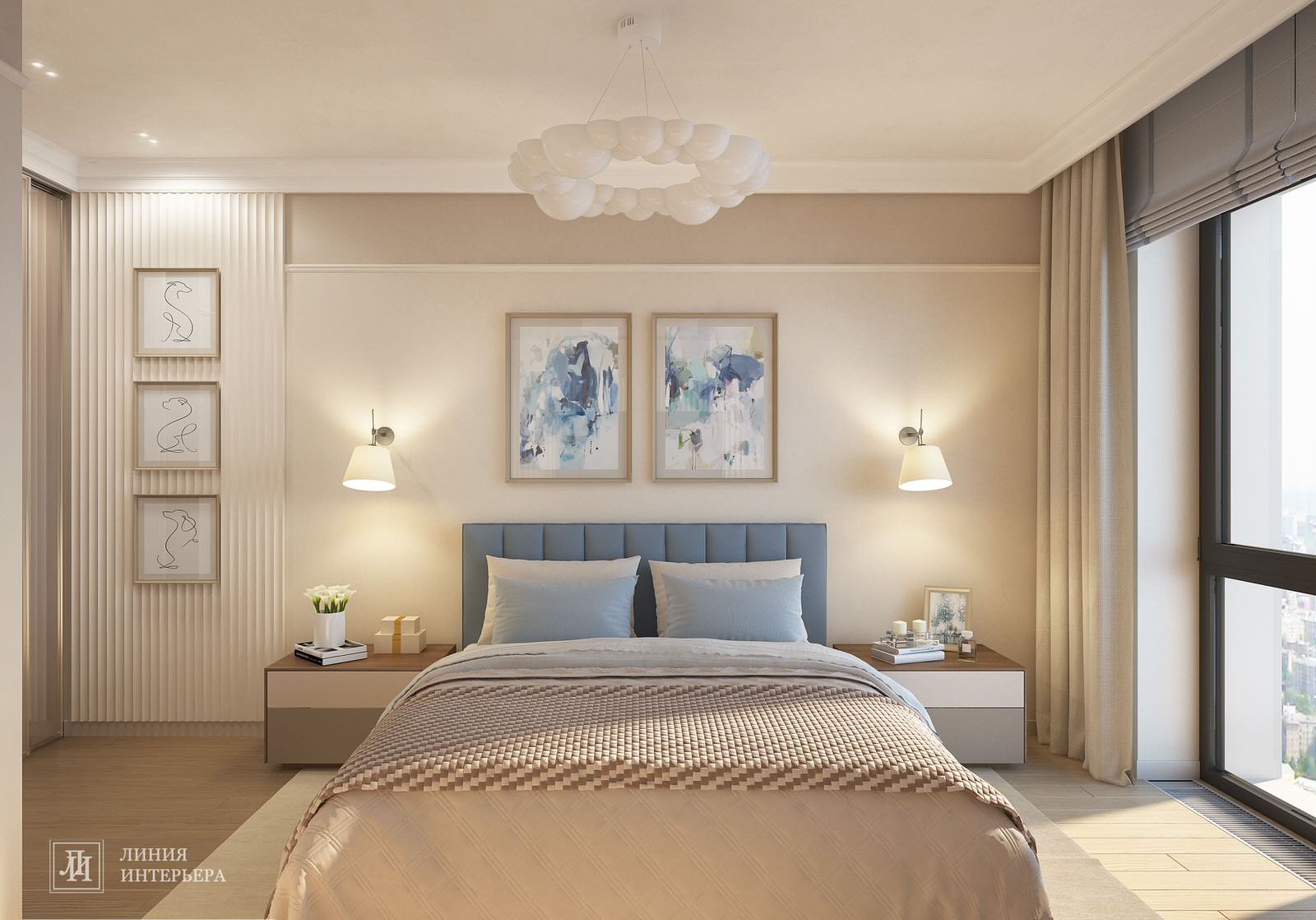 Современный интерьер однокомнатной квартиры