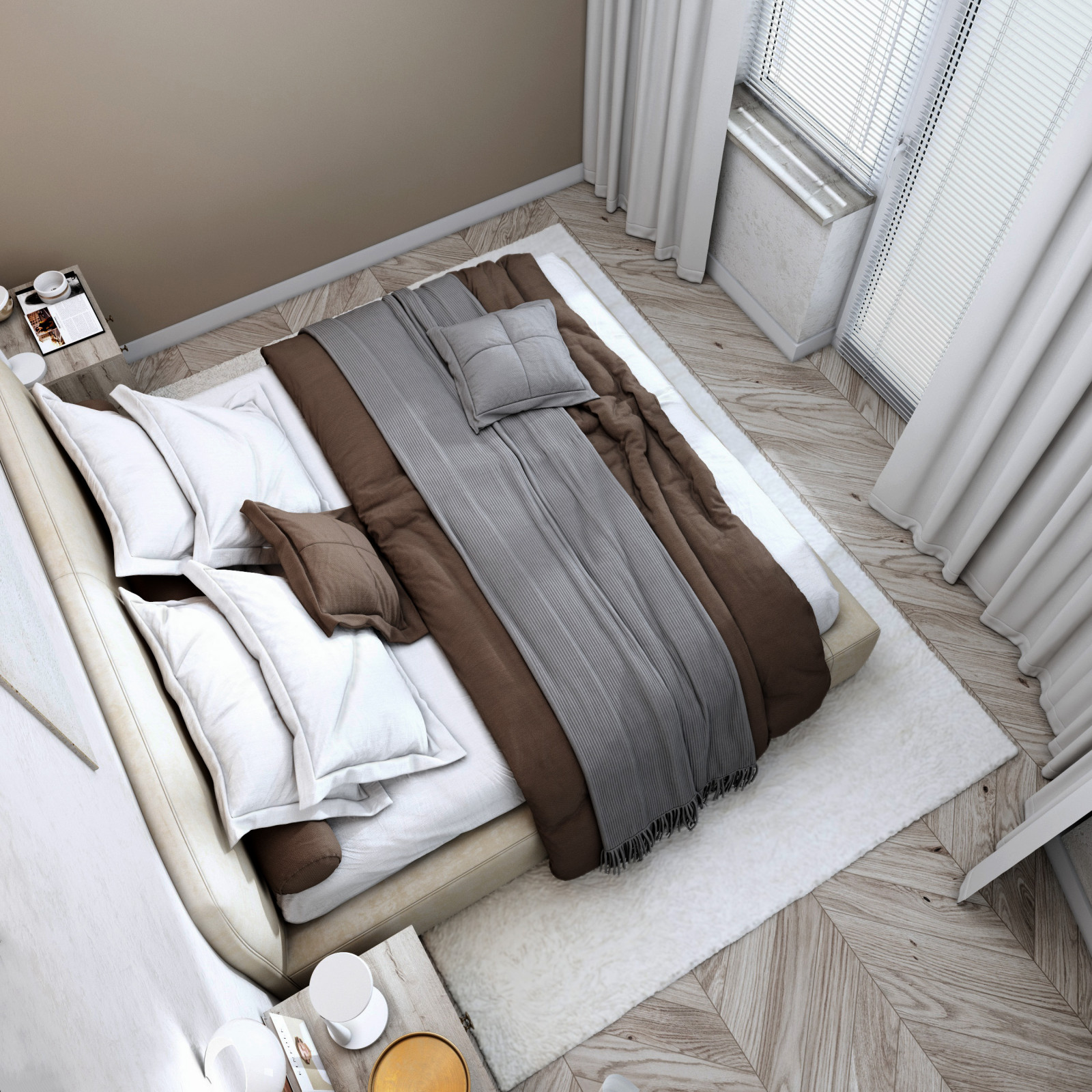 Обложка проекта: Спальня с кабинетом Интересная геометрия