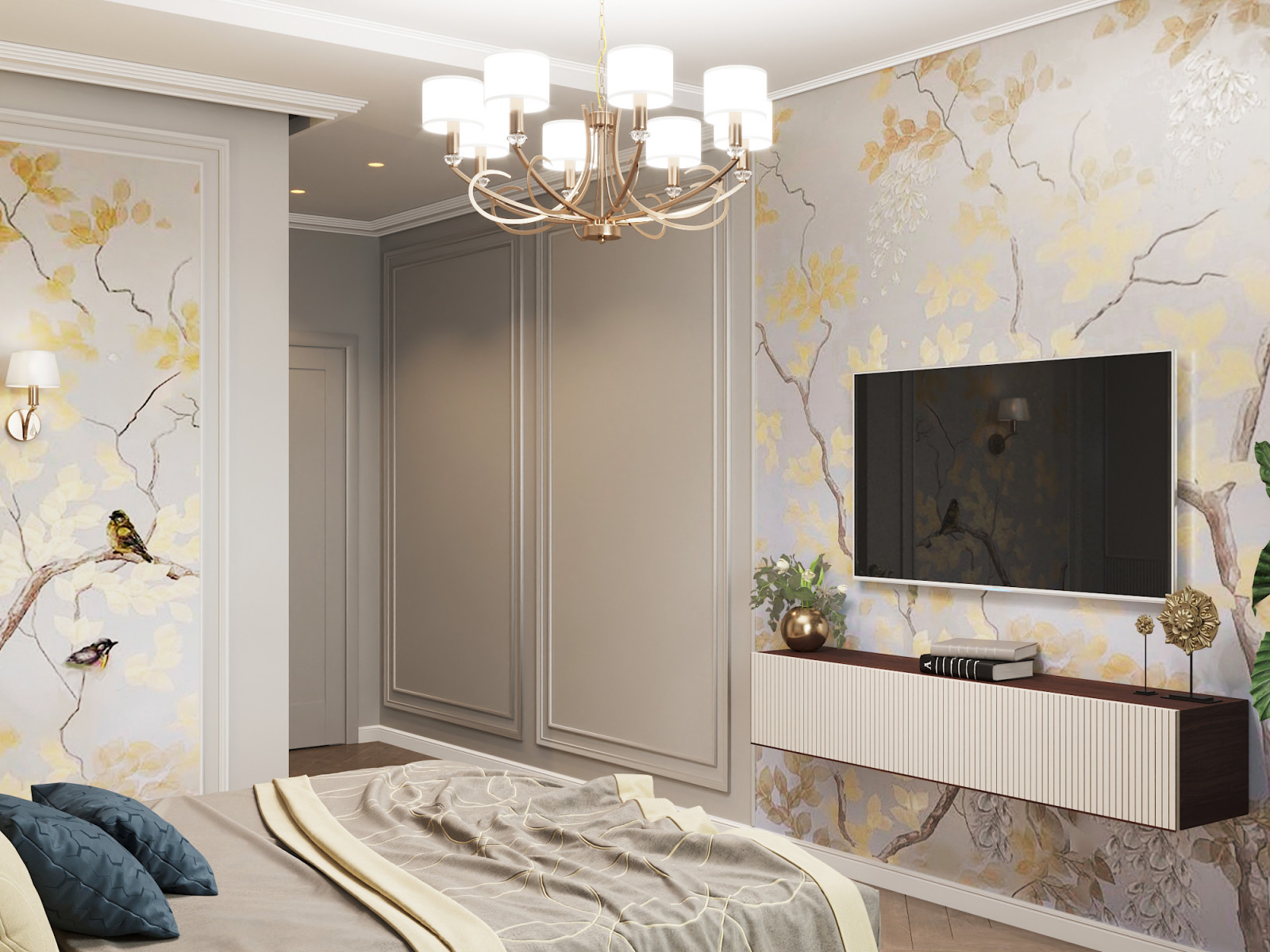 "Зазеркалье", дизайн 2комнатной квартиры 66 м2