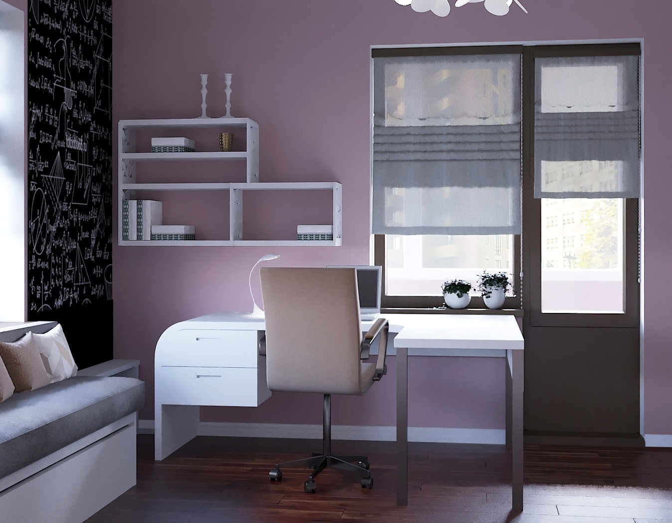 Обложка проекта: Дизайн-проект детской комнаты для девочки-подростка