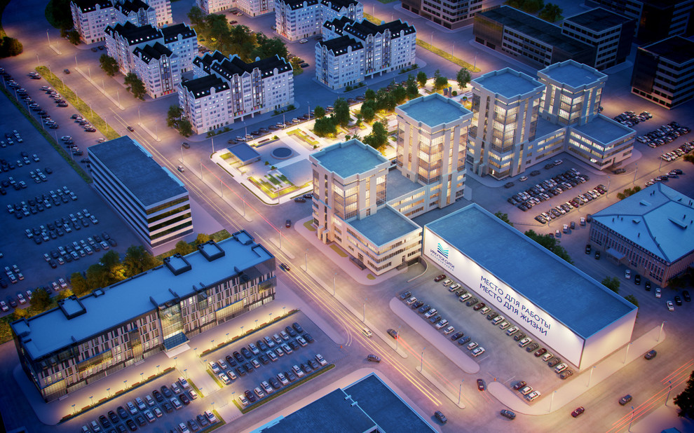 Административное здание со встроенной автопарковкой. Бизнес-центр "ВЕГА"