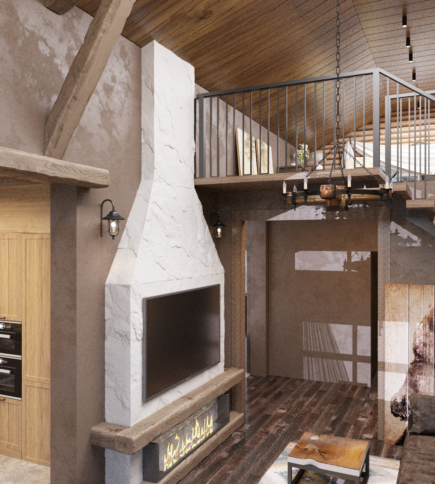 Визуализация интерьера помещений жилого дома