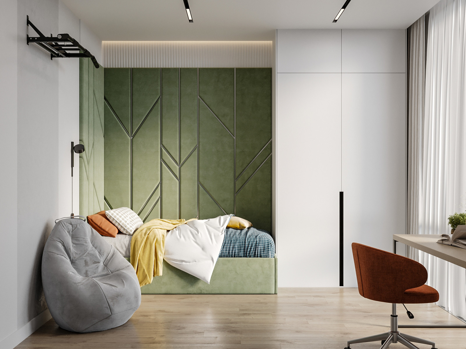 Современная квартира 94 м² - проект для семьи с ребёнком