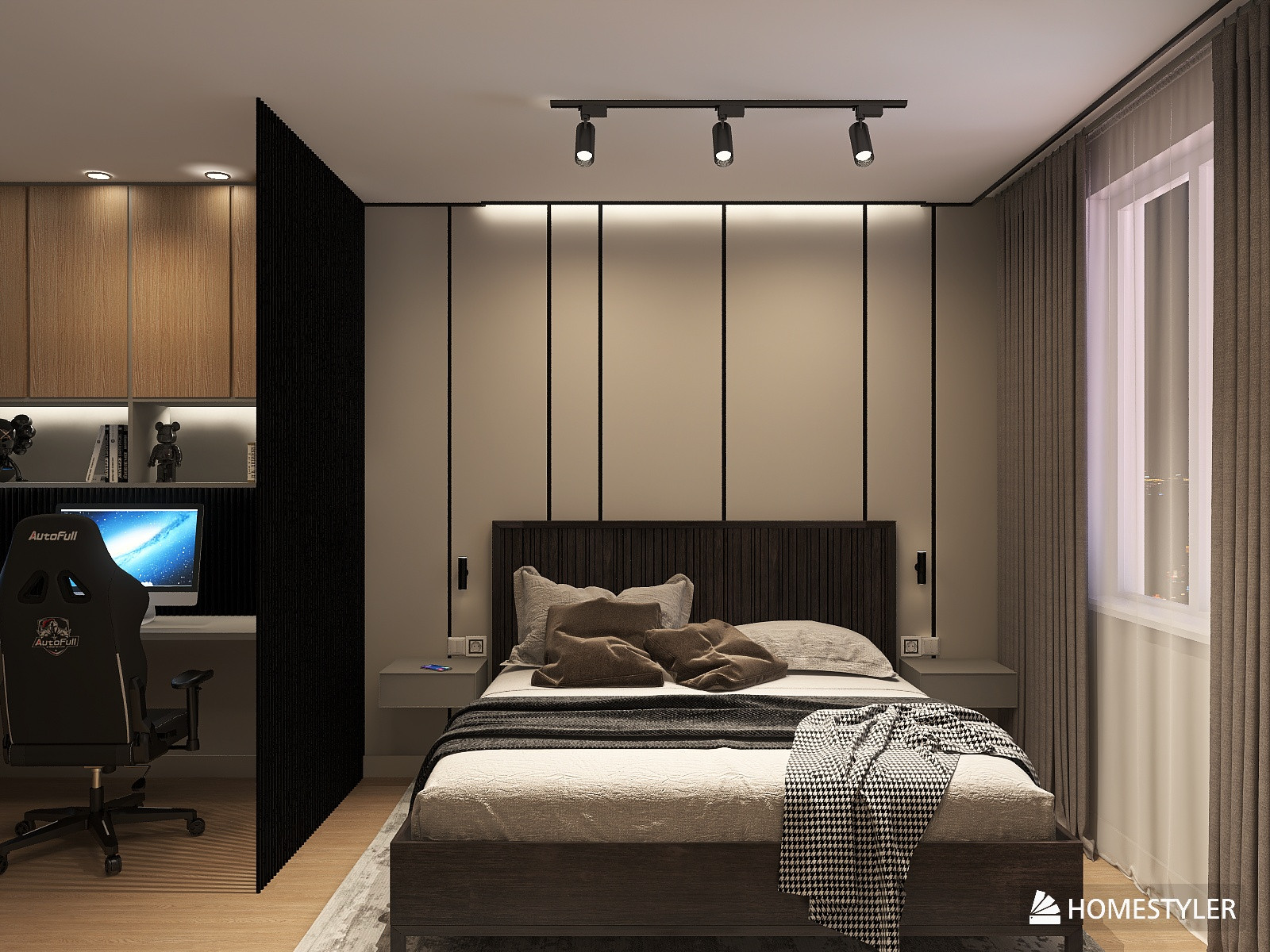 Проект 2-комнатной квартиры для молодого человека