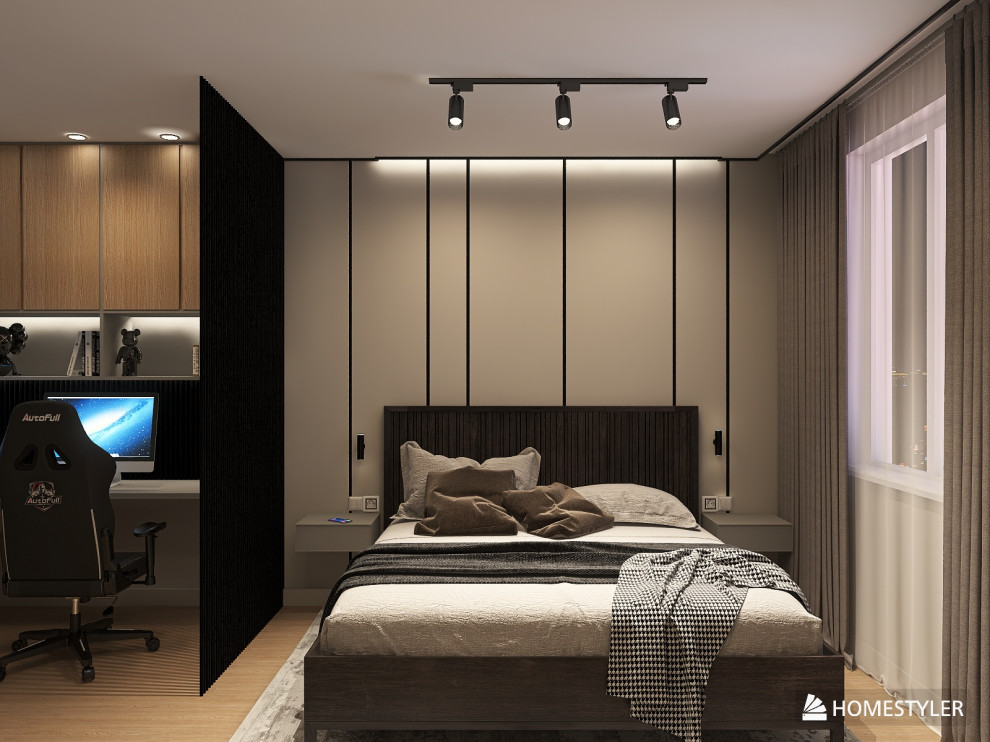 Проект 2-комнатной квартиры для молодого человека