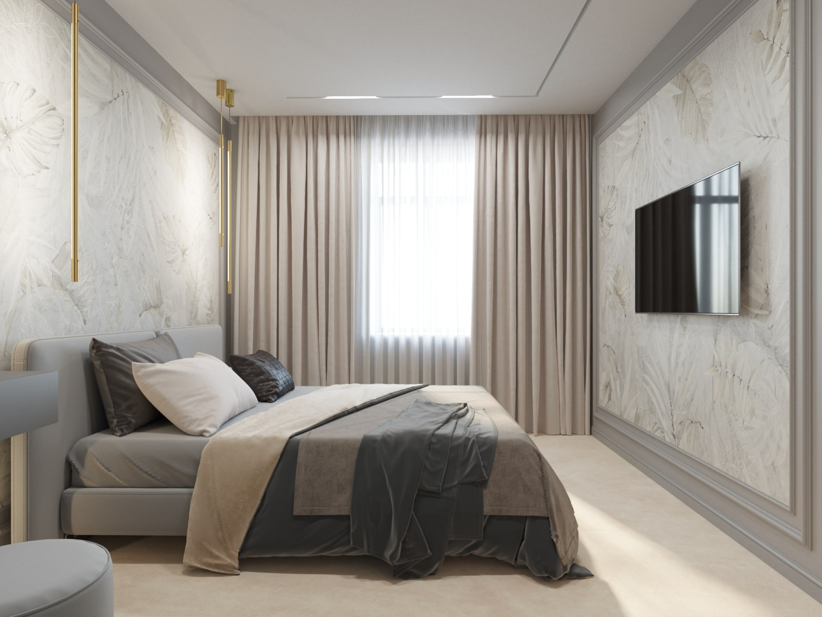 Элегантная неоклассика в бежево-серых тонах