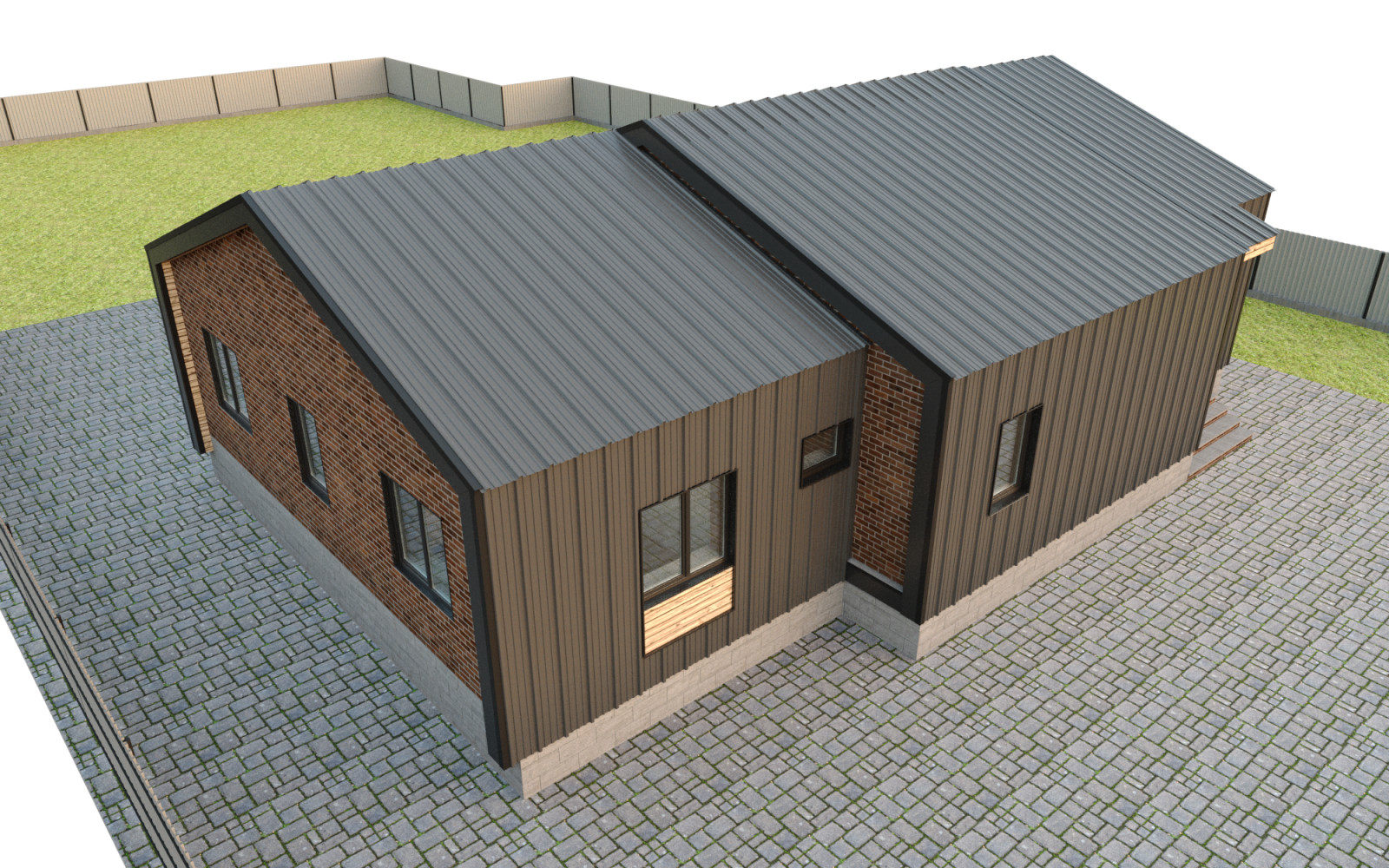 Эскизный проект одноэтажного коттеджа