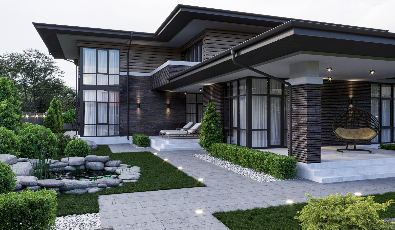 Обложка проекта: Проект дома в стиле прерий (Райта)