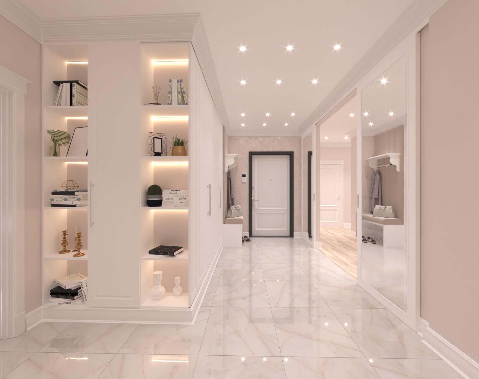 Дизайн-проект  интерьера трехкомнатной квартиры в стиле НЕОклассика