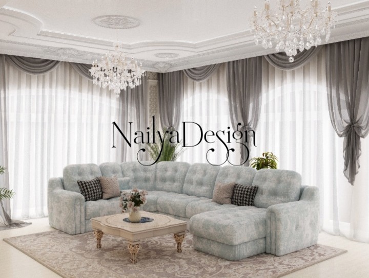 Дизайн гостиной в элитном доме