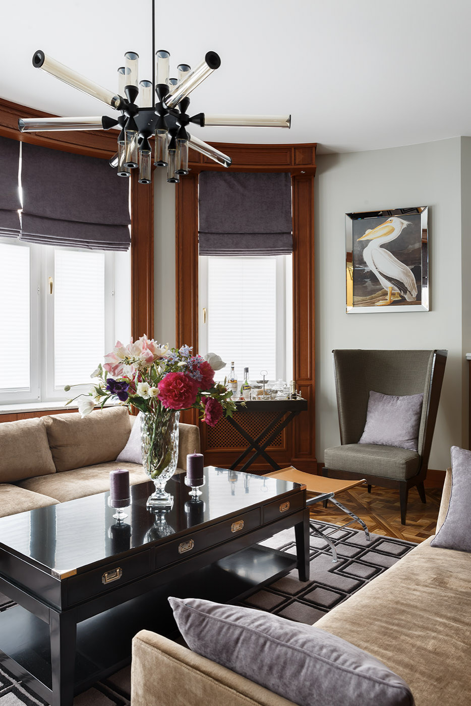 Проект квартиры площадью 134 кв. м. (Сергей Клочков) - Гостиная