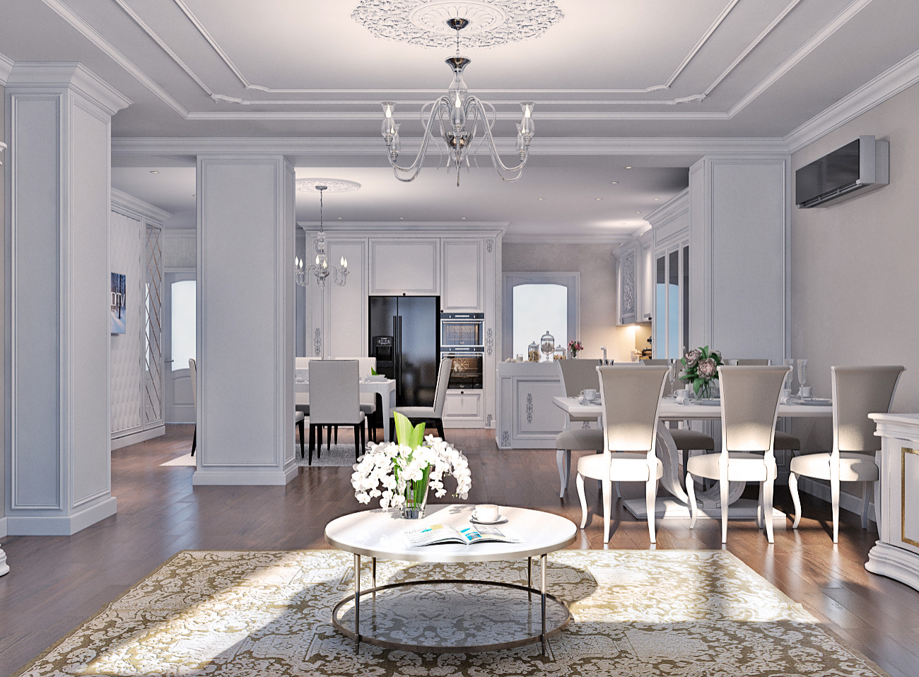 INTERIOR DESIGN OF THE APRATMENT IN APPLE CITY