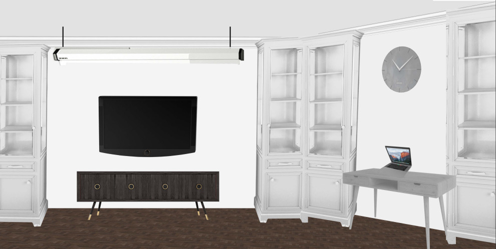 Интерьер гостиной-столовой 28 кв м