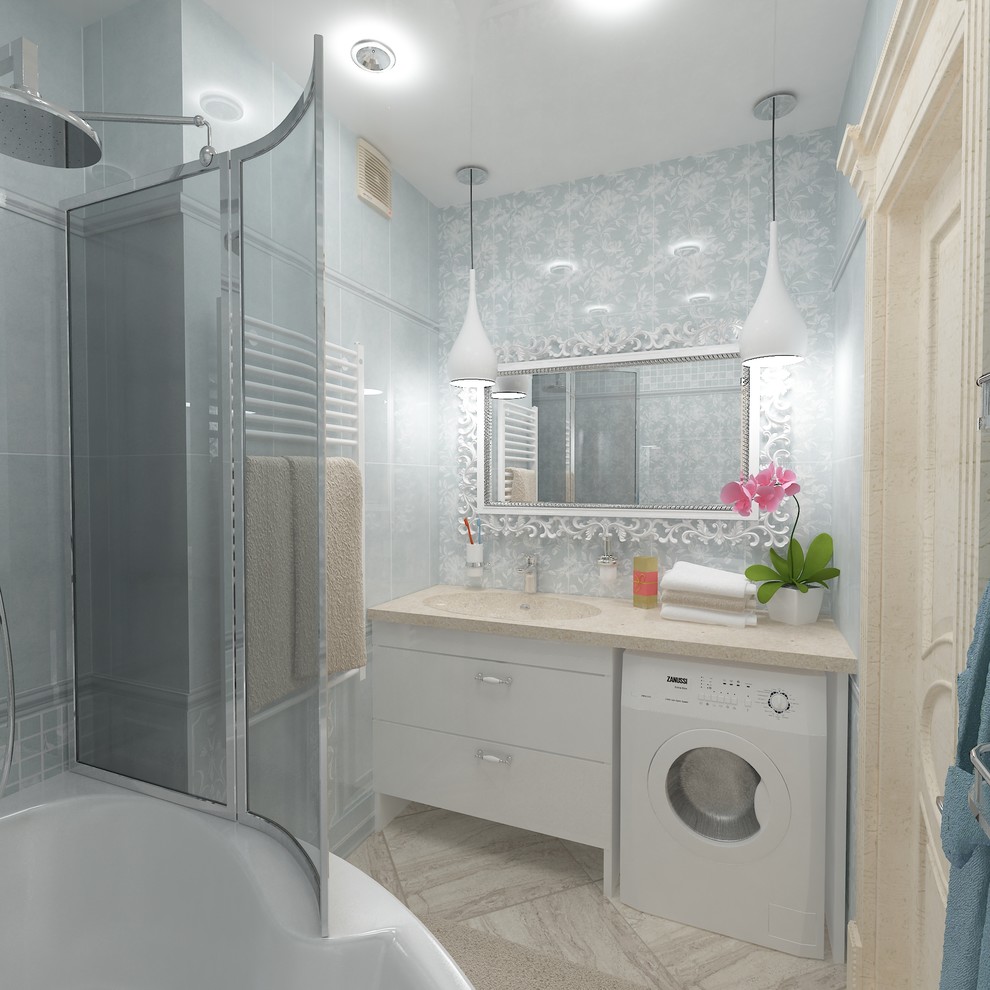 Обложка проекта: Ванная и туалет квартиры в Новой Москве в стиле современной классики