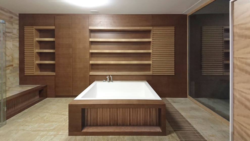 House in a pine forest