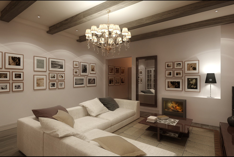 Townhouse. Moscow. New classic with rustic features