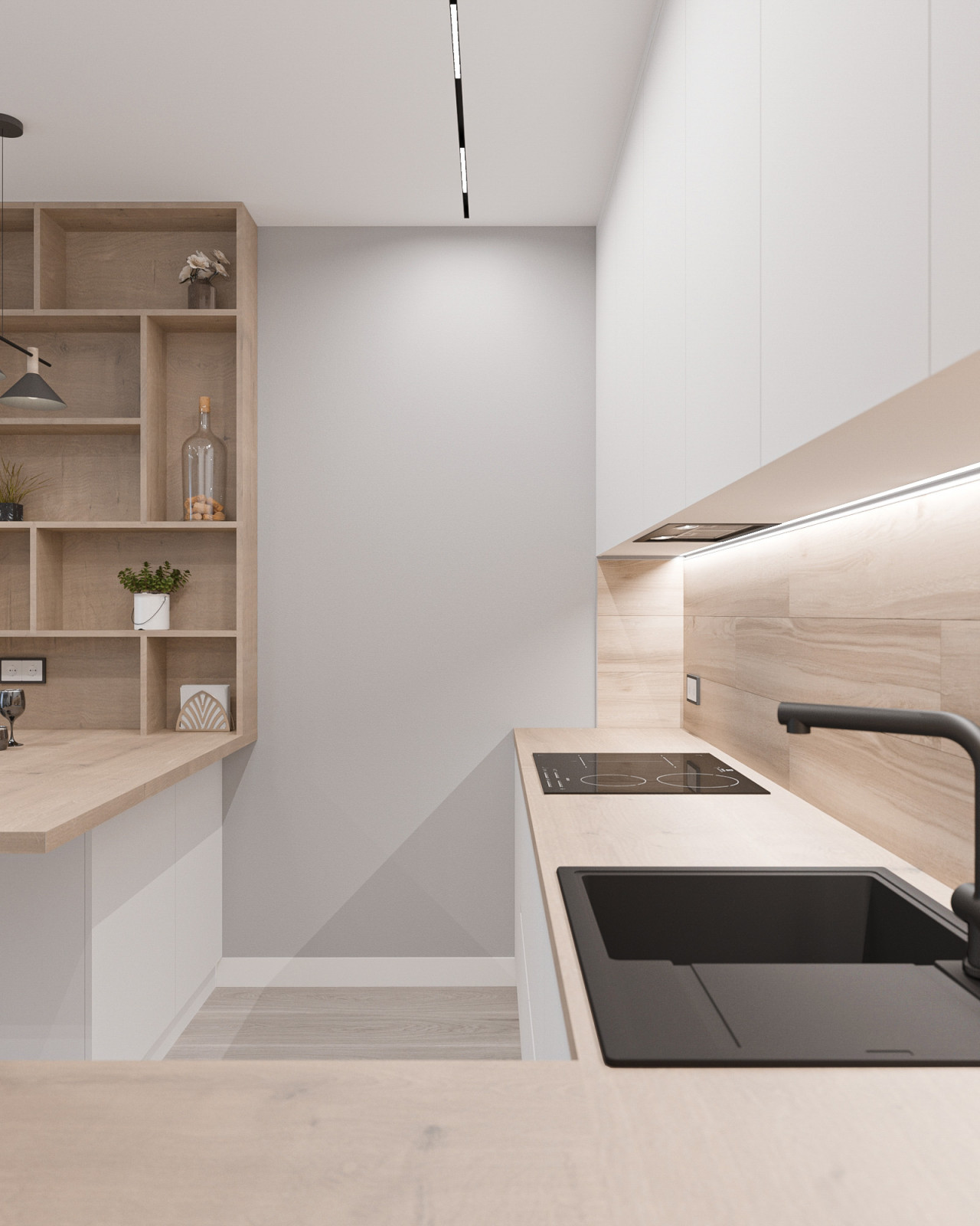 Частичный проект 2-к квартиры