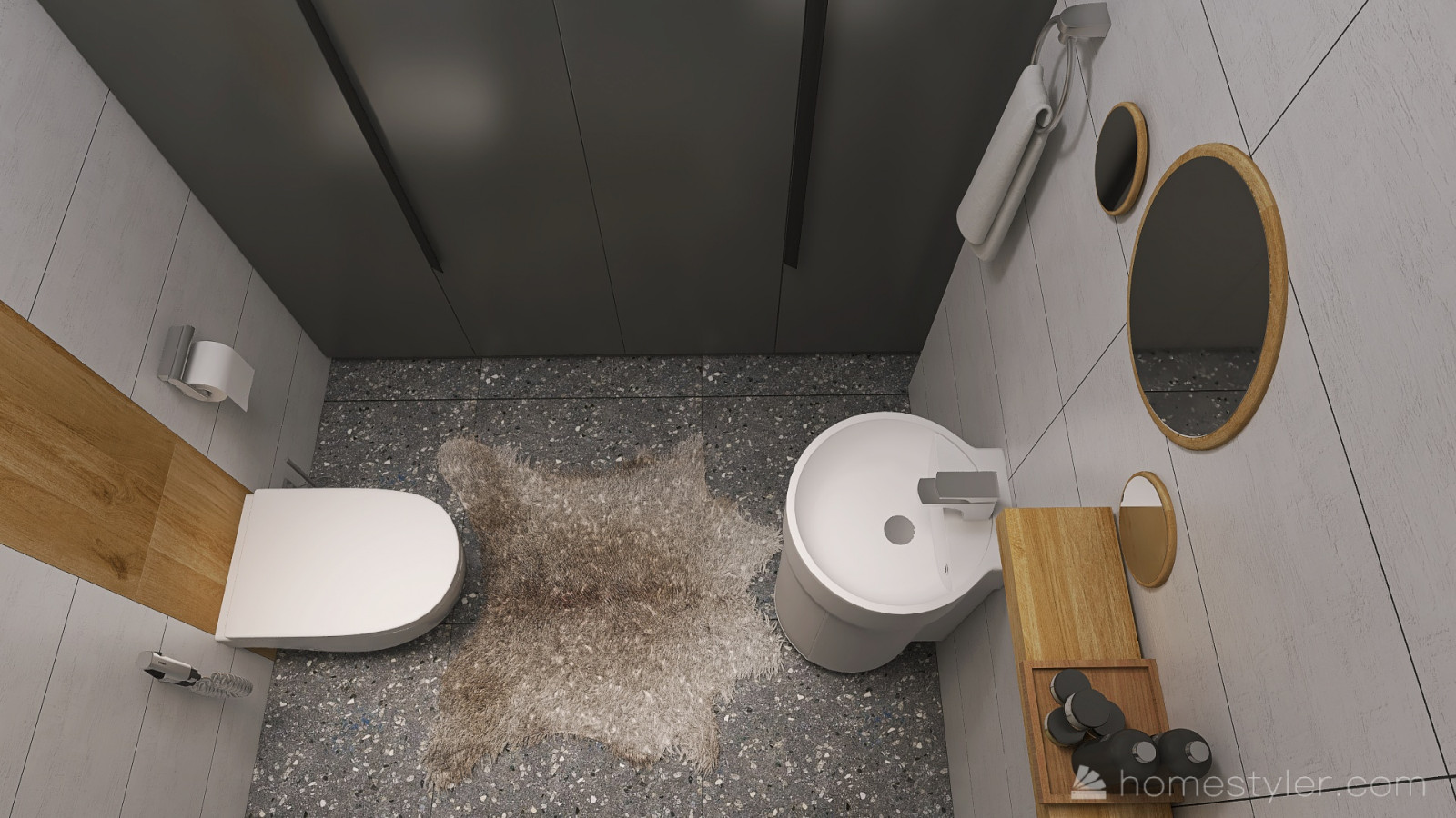 Брутальная трехкомнатная квартира в современном стиле с элементами лофта.