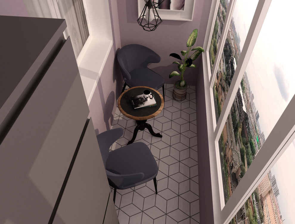 Сложное зонирование: спальня+кабинет+коридор. Обновление лоджии и детской.