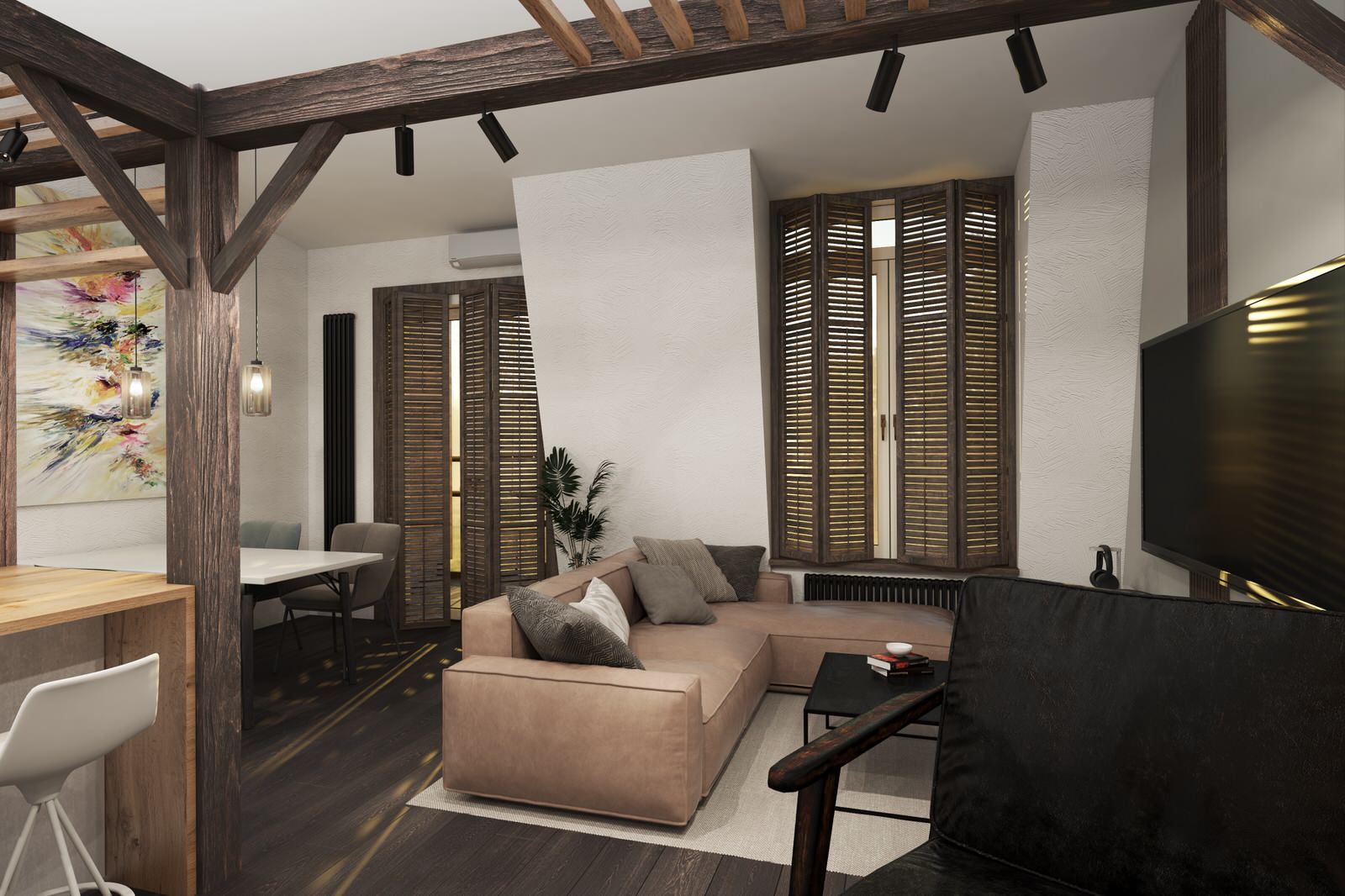 Квартира в г. Пушкин. Мансарда 74кв.м.