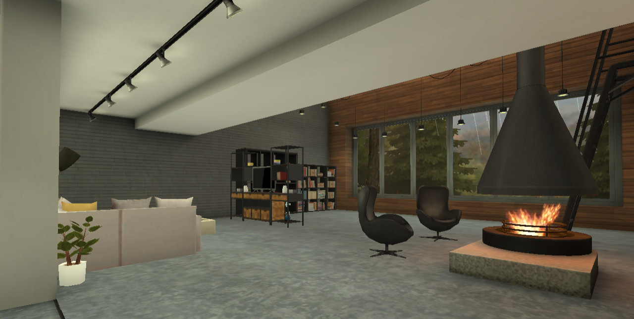 3D проект дома в лесу