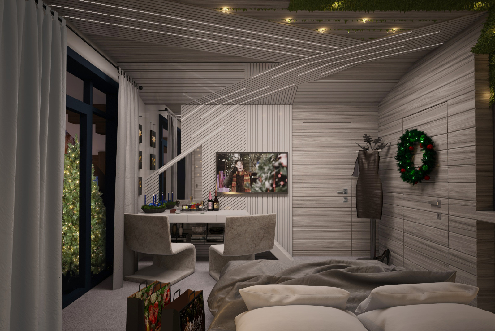 Обложка проекта: Комната дочери в доме с печью