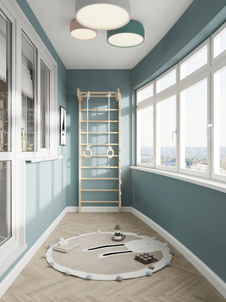 Проект детской комнаты для двух разнополых детей 19 кв.м.