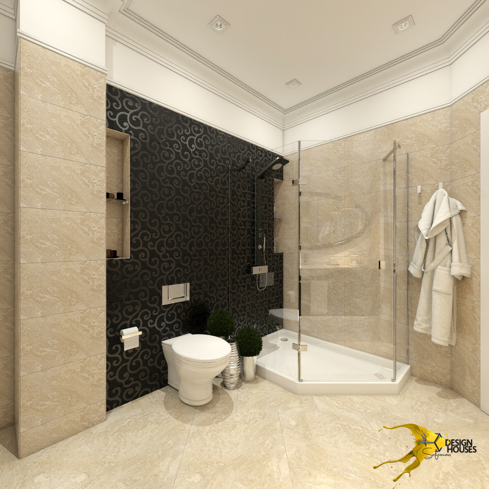 Ванная с нестандартной планировкой.