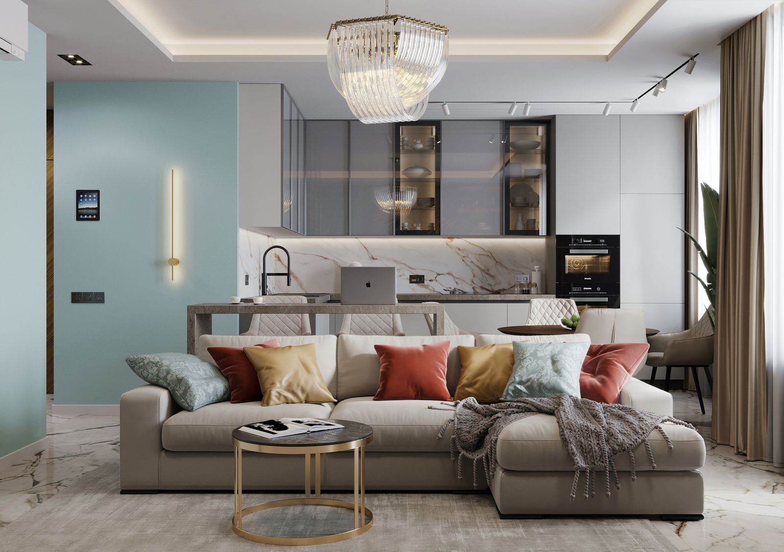 Интерьер квартиры в ЖК "Новый Лесснер", 60м²