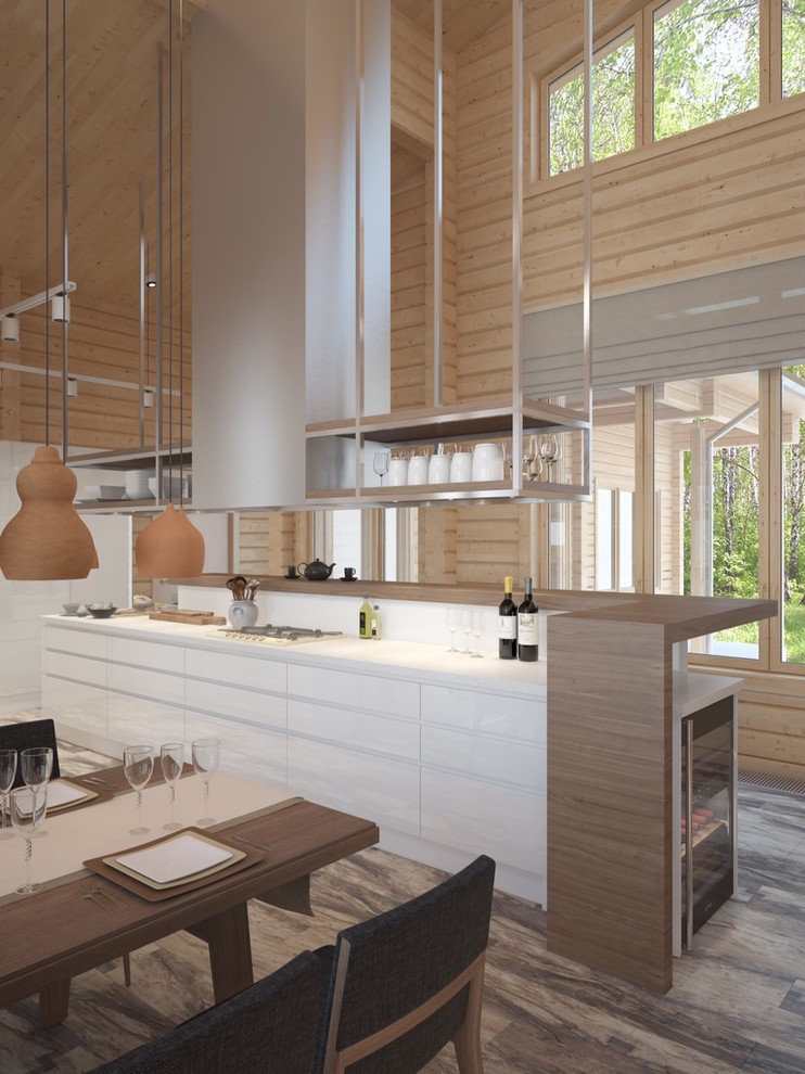 проект интерьеров коттеджа из бруса